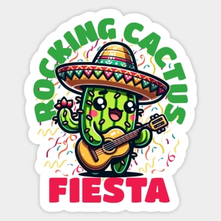 Rocking Cactus Fiesta Sticker